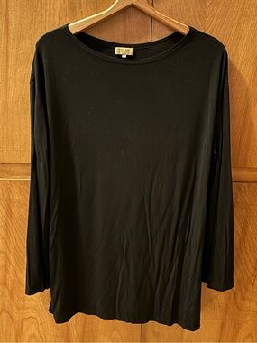 Piko 1988 Black Long Relaxed Sleeve Top Flowy Loose Comfortable